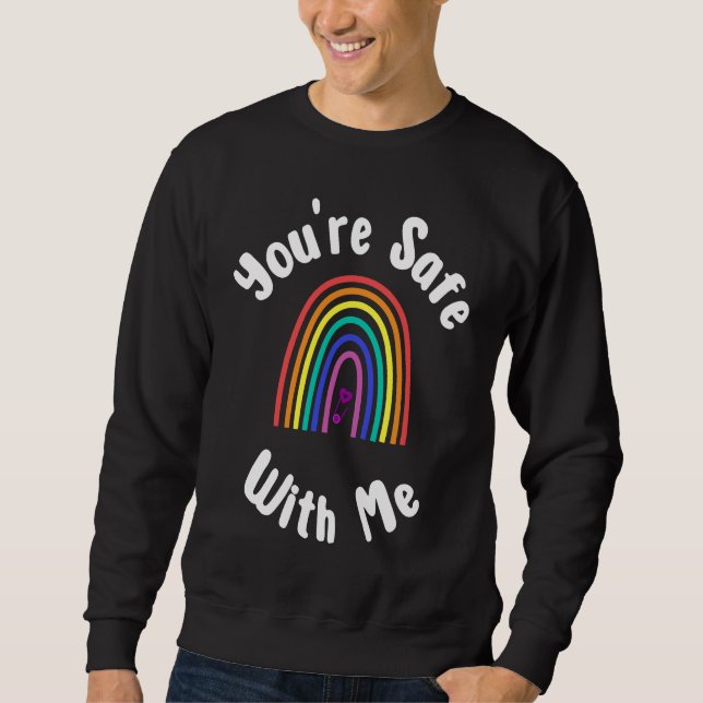 Sudadera You're Safe With Me Safe Space Pride Equality (Anverso)