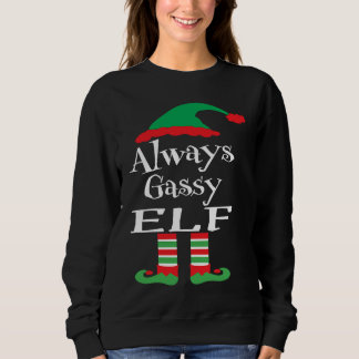 Sudadera Youth Always Gassy Elf  Family Christmas Matching