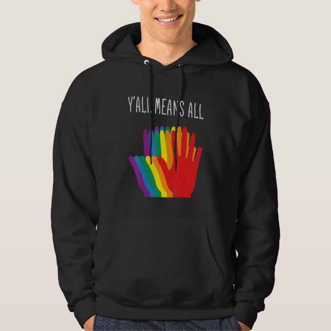 Sudadera Yu2019all Significa All Rainbow Hearts Flag Lgbt P (Anverso)
