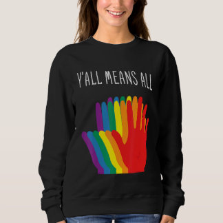 Sudadera Yu2019all Significa All Rainbow Hearts Flag Lgbt P