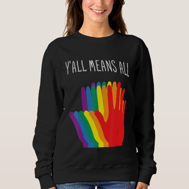 Sudadera Yu2019all Significa All Rainbow Hearts Flag Lgbt P (Anverso)