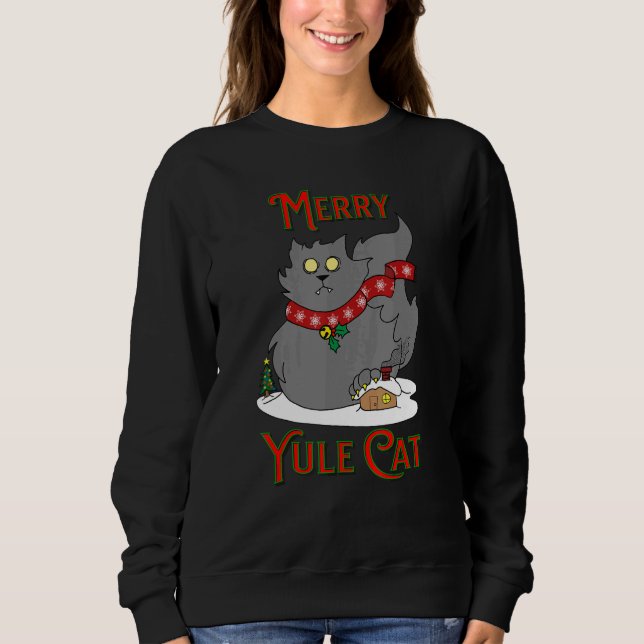 Sudadera Yule Cat Icelandic Folklore Christmas Holiday (Anverso)