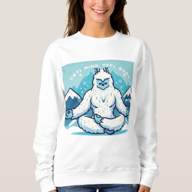Sudadera Yule Yeti Yoga Yeti Mind, Yeti Body (Anverso)