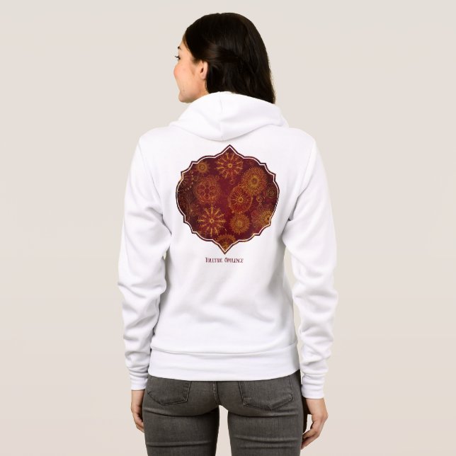 Sudadera Yuletide Opulence: Hilos de oro de Navidades (Reverso completo)