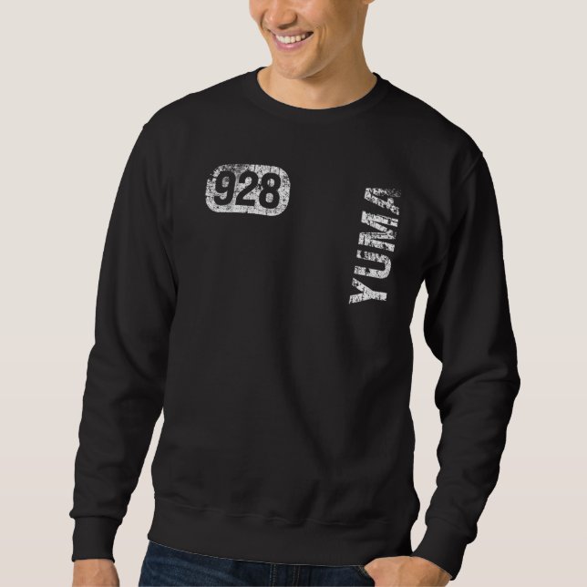 Sudadera Yuma Arizona 928 Código de área Retro de cosecha (Anverso)