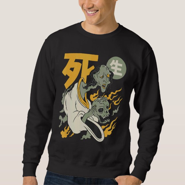 Sudadera Yurei Ghost Rotten Skull Corpse Japonesa Death Fol (Anverso)