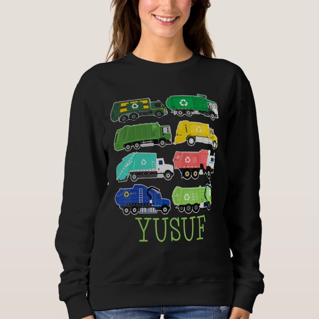 Sudadera Yusuf Trash Truck For Kids Collector Ecologist Gar (Anverso)