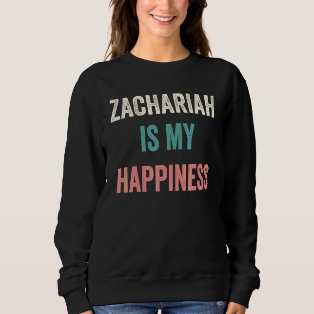 Sudadera Zacarías es mi felicidad (Anverso)