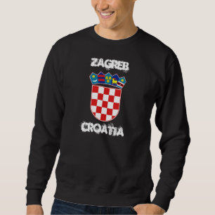 Sudadera Zagreb, Croacia con escudo de armas