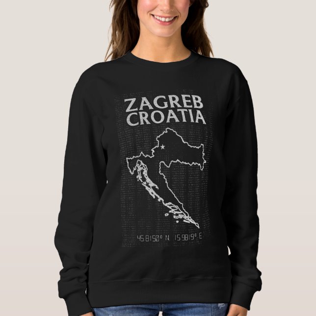 Sudadera Zagreb Croatia Country Capital City Flag Patriotic (Anverso)