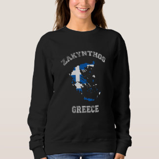 Sudadera Zakynthos Greece Classic Greece Flag Map Design