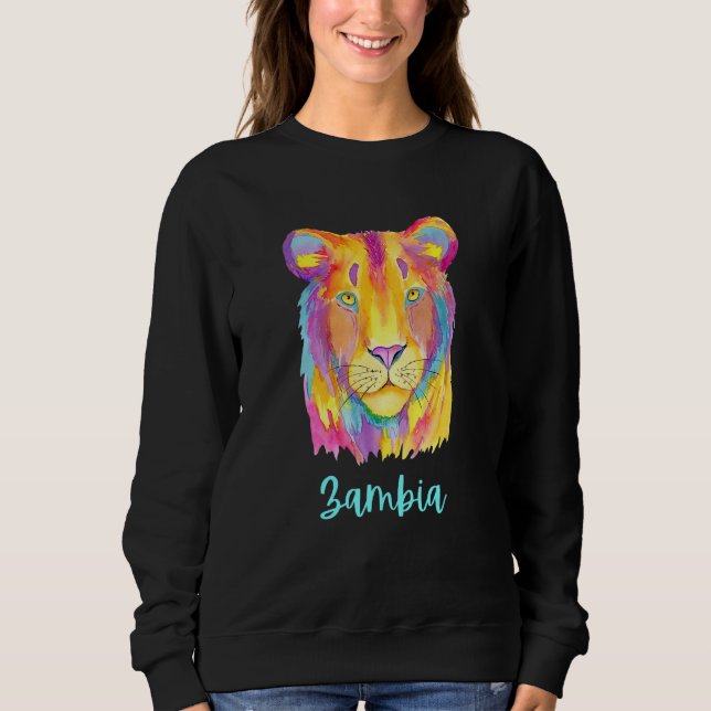 Sudadera Zambia African Lion Wildlife And Nature (Anverso)