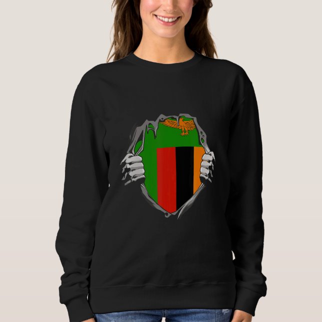 Sudadera Zambia flag (Anverso)