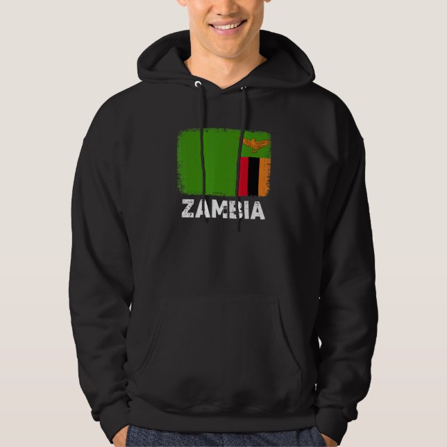 Sudadera Zambia Flag   Support Zambian People Women Men   (Anverso)