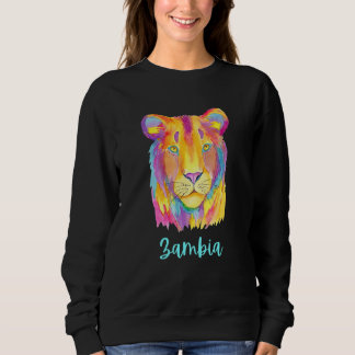 Sudadera Zambia León Africano Vida Silvestre Y Naturaleza