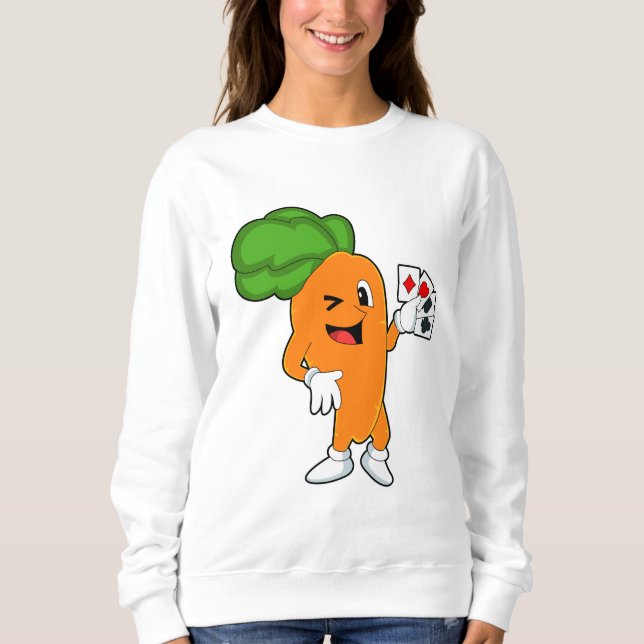 Sudadera Zanahoria en Poker con tarjetas de Poker (Anverso)