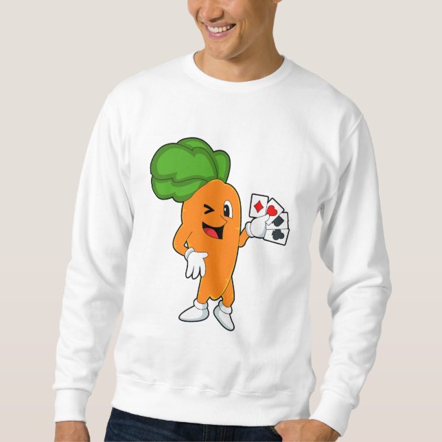 Sudadera Zanahoria en Poker con tarjetas de Poker (Anverso)
