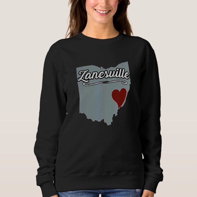 Sudadera Zanesville Ohio OH Ciudad Estado EE. UU. Recuerdo  (Anverso)