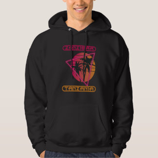 Sudadera Zanzibar Tanzania Palma Retro Árbol Océano Vacacio