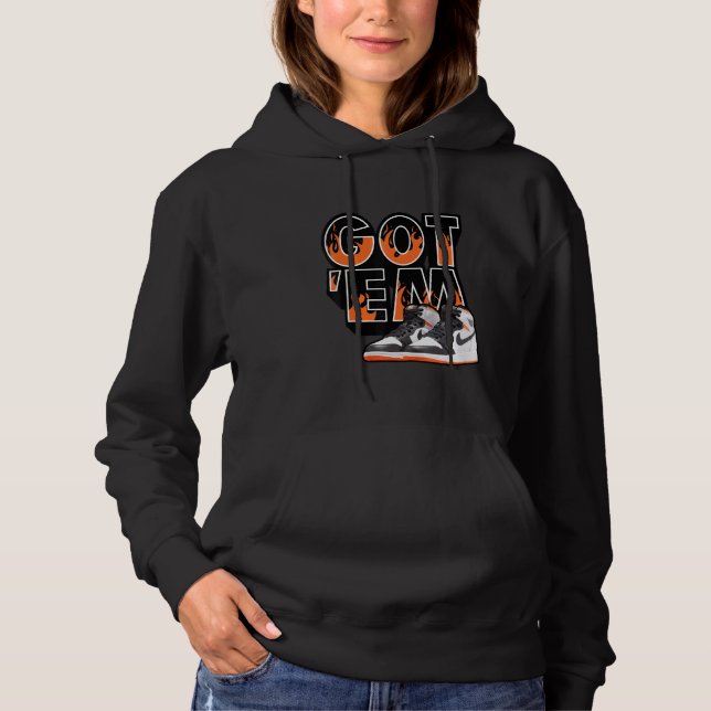 Sudadera Zapatos Tienen Em Sneaker Match 1 Og Electro Orang (Anverso)