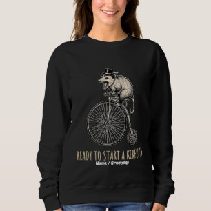 Sudadera Zarandeo de Zarigüeya Chillona Bicicleta Vintage