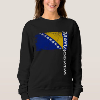 Sudadera Zavidovici Bosnia Flag For Bosnian Men Women Kids