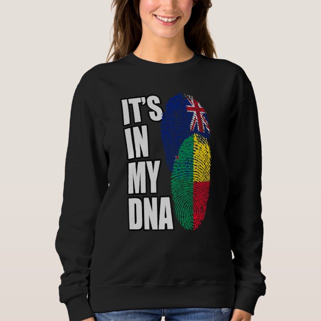 Sudadera Zealander And Beninese Mix DNA Flag Heritage (Anverso)