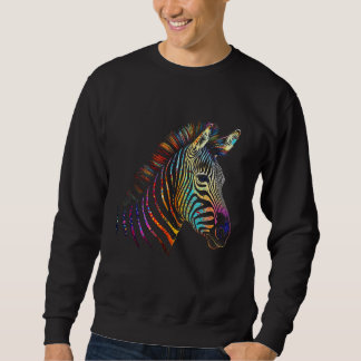 Sudadera Zebra Colourful  Animal Zoo Animal