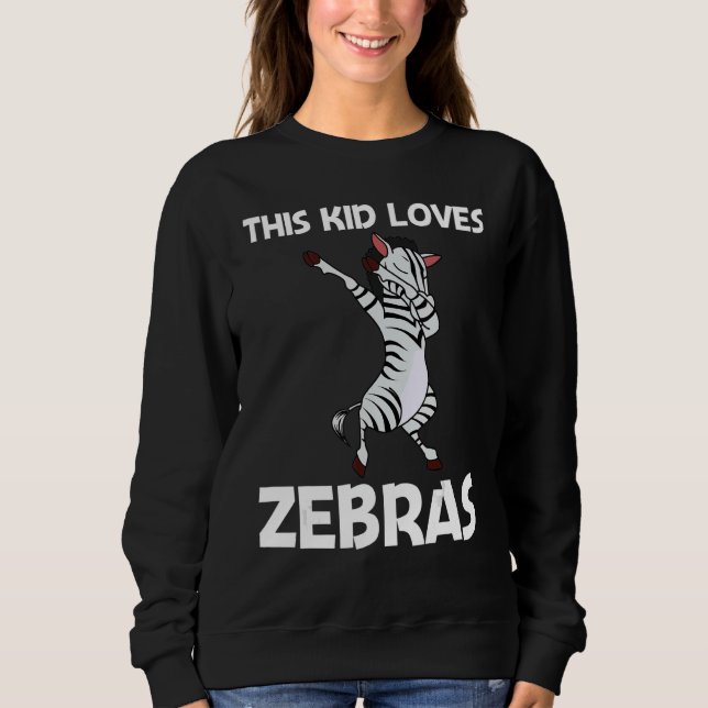 Sudadera Zebra For Kids Boys African Zoo Animal (Anverso)