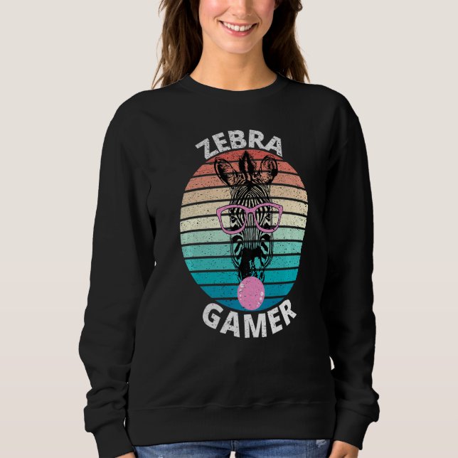 Sudadera Zebra Gamer Graphic For Gamer Kids Men & Women  (Anverso)