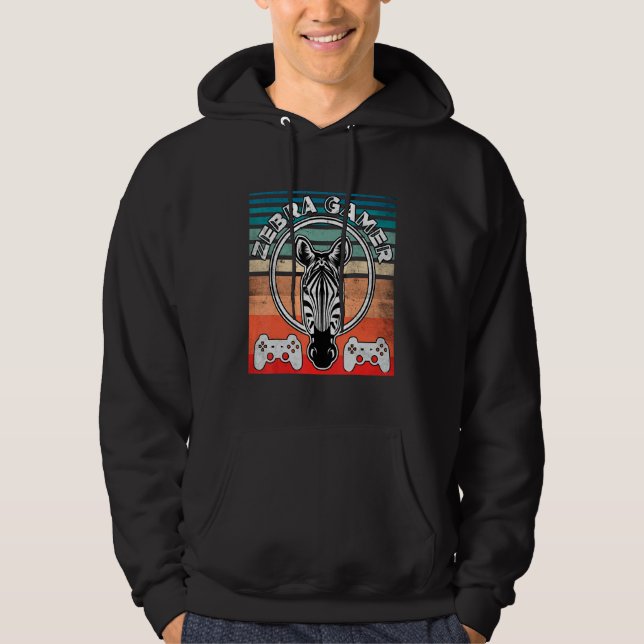 Sudadera Zebra Gamer no te puede oír, estoy jugando Zebra G (Anverso)