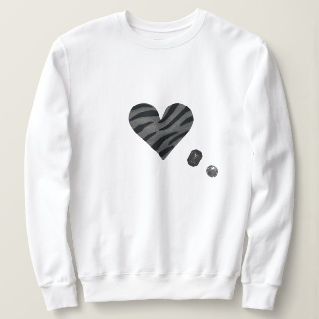 Sudadera Zebra-heart (Anverso del diseño)