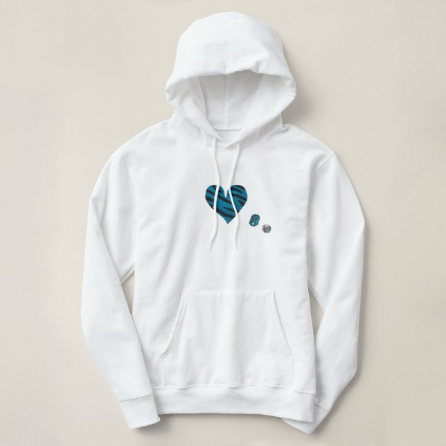 Sudadera Zebra-heart (Diseño del anverso)