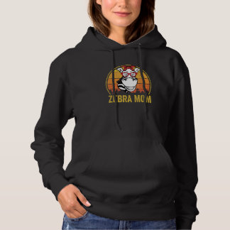Sudadera Zebra Mom Retro Vintage Gafas de sol Cuestas Zebra