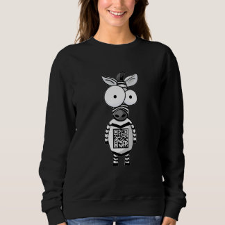 Sudadera Zebra  Pattern Barcode Message