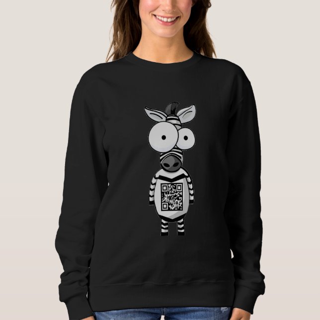 Sudadera Zebra  Pattern Barcode Message (Anverso)