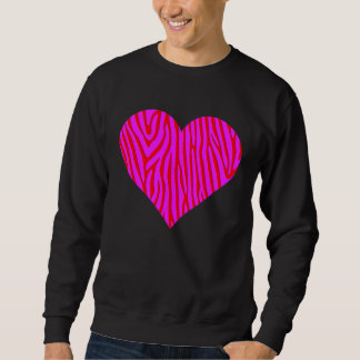 Sudadera Zebra Print Heart Love Graphic Cute Valentines Day