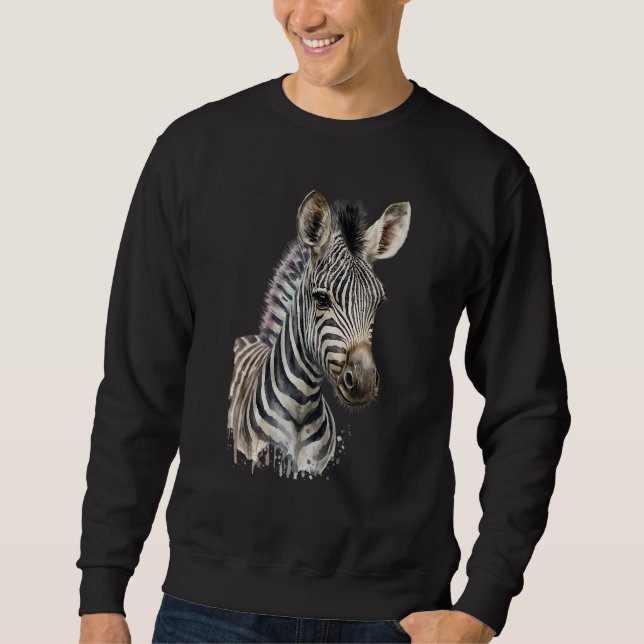 Sudadera Zebra Watercolor (Anverso)
