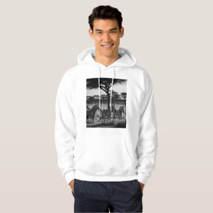 Sudadera Zebras En África Pintura De Petróleo, Hoodie De Me