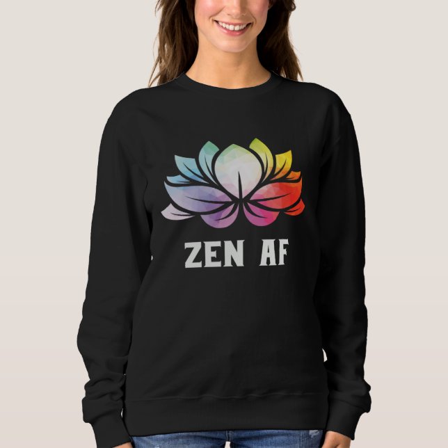Sudadera Zen AF Tie Dye Lotus Flower Yoga Zen Meditation Na (Anverso)