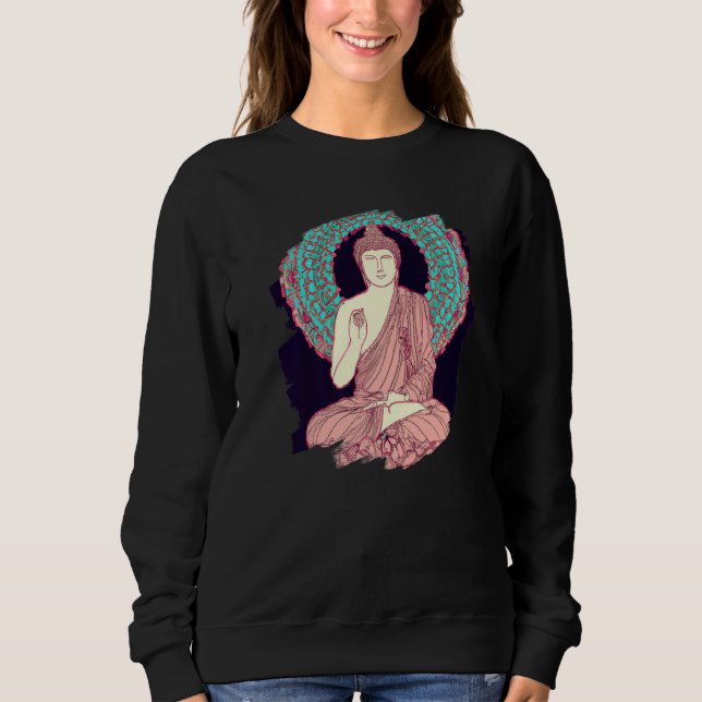 Sudadera Zen Buddha Mandala Spiritual Asian Style Meditatio (Anverso)