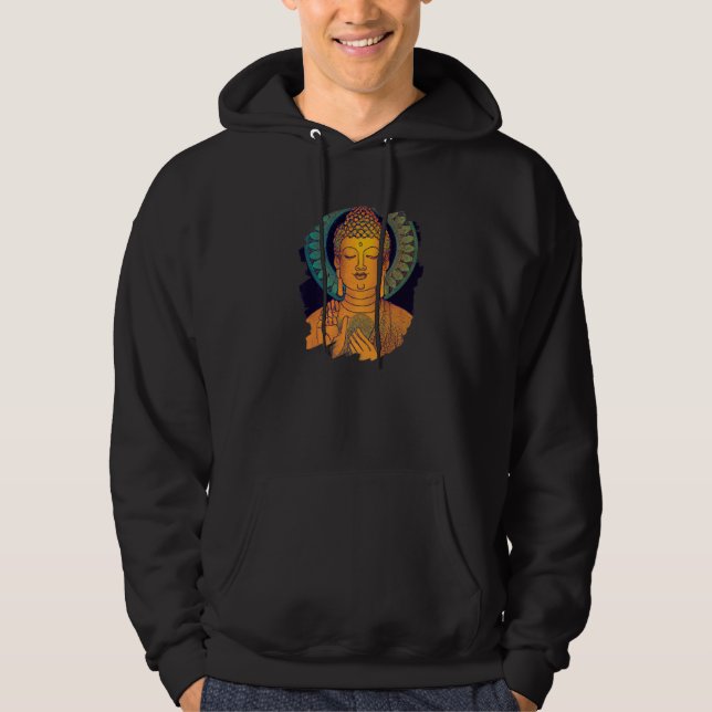 Sudadera Zen Buddha Mandala Spiritual Asian Style Meditatio (Anverso)