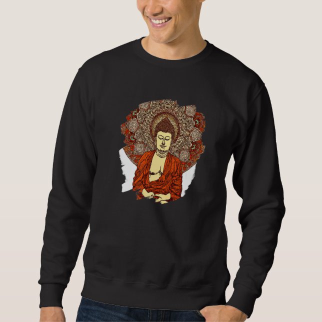 Sudadera Zen Buddha Mandala Spiritual Asian Style Meditatio (Anverso)