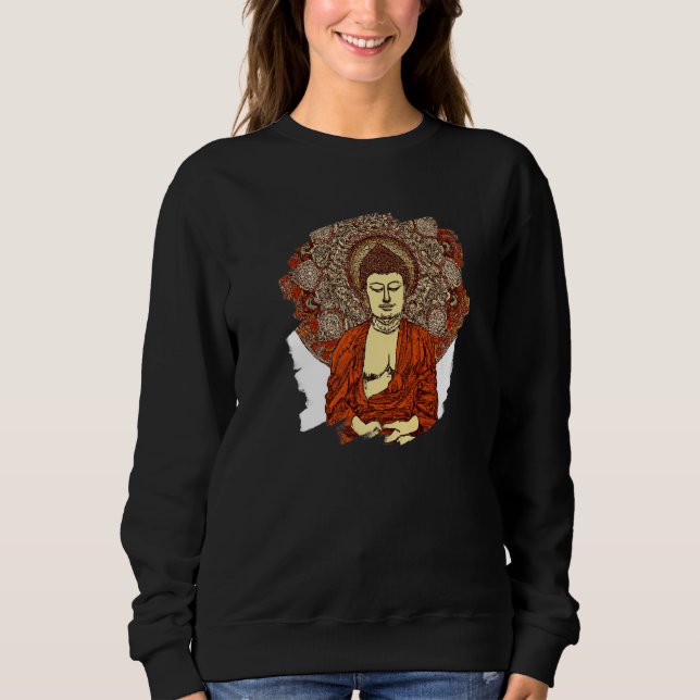 Sudadera Zen Buddha Mandala Spiritual Asian Style Meditatio (Anverso)