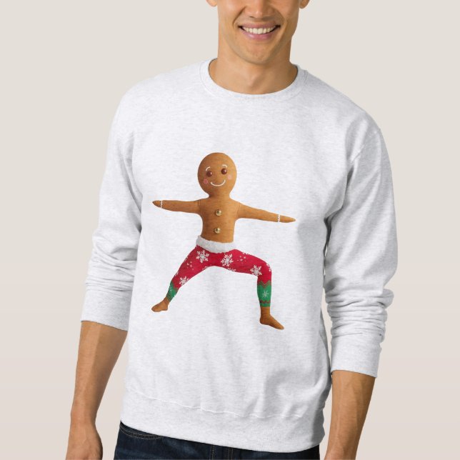 Sudadera Zen Gingerbread – Yoga Warrior Cookie Christmas Te (Anverso)