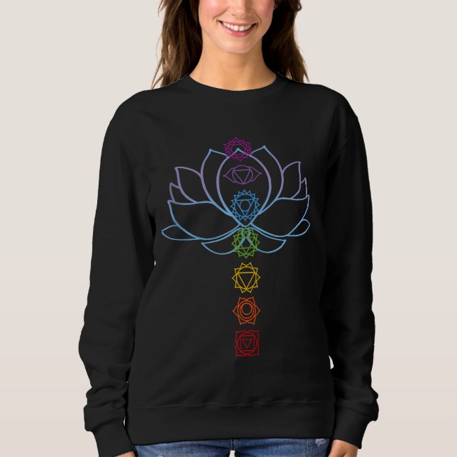 Sudadera Zen Lotus Flor Chakras Alineado Yoga (Anverso)