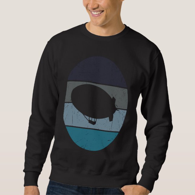 Sudadera Zeppelin Retro Vintage Dirigible Atardecer Aeronav (Anverso)