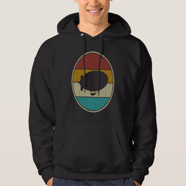 Sudadera Zeppelin Retro Vintage Sunset  Dirigible Airship (Anverso)