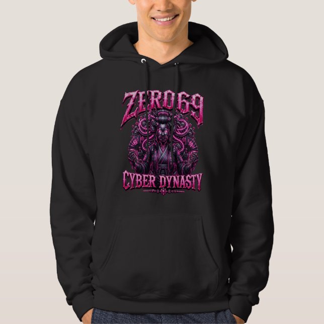 Sudadera ZERO69 Cyber Dynasty – Protocolo de Geisha Neon (Anverso)