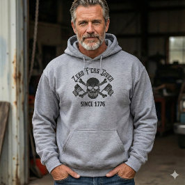 Sudadera Zero F*cks Given Since 1776 Patriotic Skull Hoodie